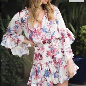 Misa Los Angeles flower dress xs
